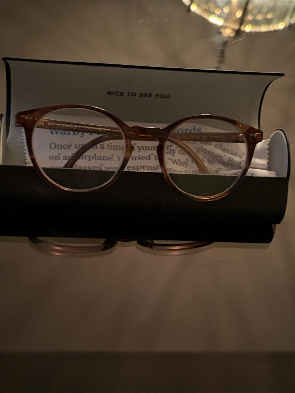 Warby Parker Bromley wide Tortoiseshell Brown Glasses